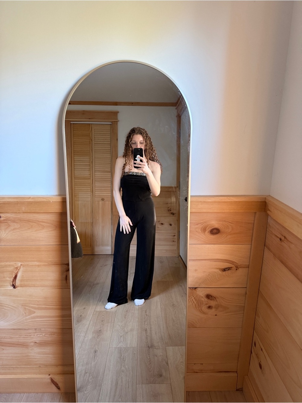 White House Black Market Strapless Wide-Leg Jumpsuit